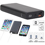 revolt Powerbank mit Quick Charge 3.0 und USB Typ C PD, 20.000 mAh, 3 A, 18 W revolt Powerbanks mit Quick Charge 3.0 & USB Typ C