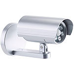 Lunartec 2in1-Dummy-Außen-Kamera & -Leuchte mit Bewegungsmelder, 25 lm, IP44 Lunartec Kamera-Attrappen