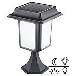 Lunartec LED-Bodenlaterne für Garten, mit 4-W-Solarpanel, 8 LEDs, 70 lm, IP44 Lunartec Solar-LED-Sockelleuchten