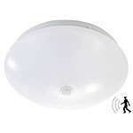 Luminea LED-Wand & Deckenleuchte, PIR-Bewegungsmelder, 8 W, Ø 21 cm, warmweiß Luminea LED-Wand- & Deckenleuchten mit PIR-Bewegungssensor