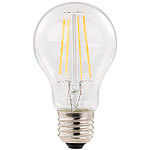 Luminea LED-Filament-Lampe, E27, A++, 6 Watt, 806 Lumen, 360°, warmweiß, A60 Luminea