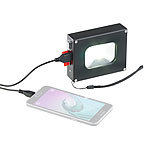 KryoLights Alu-LED-Fluter und 4.000-mAh-Powerbank, 10-Watt-COB-LED, 370 lm, IP44 KryoLights LED-Fluter mit Powerbanks