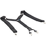 PEARL basic Breite Hosenträger, Y-Form, 4 Clips, Echtleder-Applikation, schwarz PEARL basic Hosenträger
