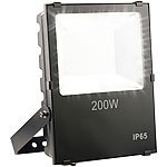 Luminea Wetterfester LED-Fluter, 200 W, 14.000 lm, IP65, 6.500K tageslichtweiß Luminea Wetterfeste LED-Power-Fluter (tageslichtweiß)
