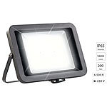 Luminea Wetterfester LED-Fluter, 200 W, 18.000 lm, IP65, 6.500K tageslichtweiß Luminea Wetterfeste LED-Power-Fluter (tageslichtweiß)