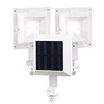 Lunartec 3er-Set Solar-LED-Dachrinnenleuchte, 20 lm, 0,2 W, Licht-Sensor, weiß Lunartec