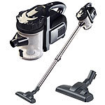 Sichler Haushaltsgeräte 2in1-Akku-Zyklon-Staubsauger, Aufsatz-Bürste & Aluminium-Rohr, 25,2 V Sichler Haushaltsgeräte Akku-Zyklon-Hand- & Boden-Staubsauger