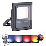Luminea Wetterfester Fluter m. RGB-SMD-LEDs, Fernbedienung, 10 W, 800 lm, IP65 Luminea Wetterfeste LED-Fluter (RGB)