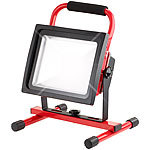 Luminea Wetterfester LED-Akku-Baustrahler, Stand-Sockel, 30 W, 1.500 lm, IP65 Luminea LED-Akku-Baustrahler (tageslichtweiß)