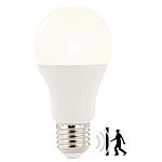 Luminea LED-Lampe mit Radar-Bewegungssensor, 12 W, E27, warmweiß, 3000 K Luminea LED-Lampen mit Radar-Bewegungssensoren
