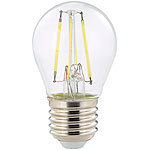 Luminea LED-Filament-Tropfen E27, G45-Form, 470 Lumen, 4 Watt, 360°, 6.500 K Luminea LED-Filament-Tropfen E27 (tageslichtweiß)