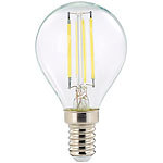 Luminea LED-Filament-Lampen, G45, E14, 470 lm, 4 W, 360°, 6.500 K Luminea