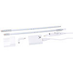 Lunartec 2er-Set LED-Leisten mit Winkel-Verbindung, PIR-Sensor, 120 lm, 12 LEDs Lunartec LED-Lichtleisten mit PIR-und Dämmerungs-Sensoren (tageslichtweiß)
