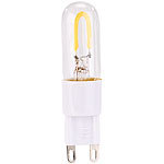 Luminea LED-Filament-Stiftsockellampe G9, 1 W, 80 lm, tageslichtweiß, 360° Luminea LED-Filament-Stifte G9 (tageslichtweiß)
