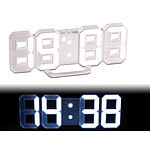 Lunartec Große Digital-LED-Tisch- & Wanduhr, 7 Segmente, dimmbar, Wecker, 21 cm Lunartec 3D-Wand- und Tischuhren mit 7-Segment-LED-Anzeigen