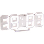 Lunartec Große Digital-LED-Tisch- & Wanduhr, 7 Segmente, dimmbar, Wecker, 21 cm Lunartec 3D-Wand- und Tischuhren mit 7-Segment-LED-Anzeigen