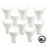Luminea LED-Spot GU10, 6 Watt, 480 Lumen, A+, tageslichtweiß 6.400 K, 10er-Set Luminea LED-Spots GU10 (tageslichtweiß)