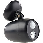 Lunartec LED-Wand- & Stand-Leuchte mit Bewegungserkennung, 0,5 Watt, 35 Lumen Lunartec Batteriebetriebene LED-Wand-und-Steh-Leuchten mit Bewegungsmeldern & Licht-Sensoren