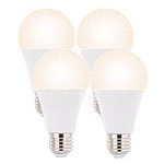 Luminea LED-Lampe, E27, 8 Watt, 600 Lumen, 270°, warmweiß, 4er-Set Luminea LED-Tropfen E27 (warmweiß)
