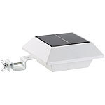 Lunartec Solar-LED-Dachrinnenleuchte mit PIR-Sensor, 160 lm, 2 Watt, IP44, weiß Lunartec LED-Solar-Dachrinnenleuchten mit PIR-Sensoren & Nachtlicht-Funktion