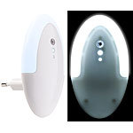 Lunartec LED-Steckdosen-Nachtlicht mit Dämmerungs-Sensor, 6 Lumen, 4 LEDs Lunartec LED-Steckdosen-Nachtlicht mit Dämmerungssensor