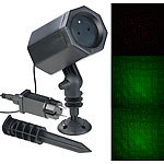 Lunartec Laser-Projektor mit 3 Sternen-Effekten, innen & außen, 2,5 Watt, IP44 Lunartec Laser-Projektoren mit roten und grünen Punkten