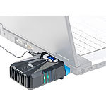 Callstel Notebook-Kühler mit Turbo-Lüfter & LCD-Display, 4.200 U/Min. Callstel Notebook-Kühler