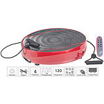 newgen medicals Kompakte Vibrationsplatte, 300 W, 20 Frequenzen, Fernbedienung, Timer newgen medicals Vibrationstrainer