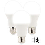 Luminea 3 LED-Lampen mit Radar-Bewegungssensor, 12 W, E27, 6.400 K, TW Luminea LED-Lampen mit Radar-Bewegungssensoren