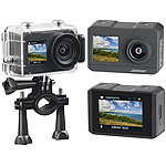 Somikon UHD-Action-Cam mit 2 Displays, WLAN und Sony-Bildsensor, IPX8 Somikon UHD-Action-Cams