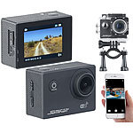 Somikon UHD-Action-Cam DV-3717 mit WLAN, Sony-Bildsensor und App, IPX8 Somikon UHD-Action-Cams
