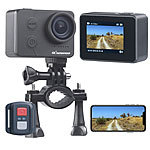 Somikon UHD-Action-Cam mit WLAN, Sony-Sensor, wasserdicht ohne Gehäuse, IPX8 Somikon UHD-Action-Cams