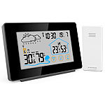 infactory Funk-Wetterstation mit Außensensor,Versandrückläufer infactory Wetterstationen mit Farb-Display, Funkuhr und Außensensor