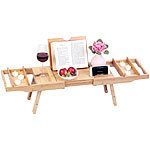 BadeStern Verstellbare Badewannen-Ablage & Bett-Tablett, Bambusholz, 75 - 109 cm BadeStern 2in1-Badewannenablagen und Bett-Tabletts
