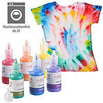 infactory 6er-Set Textilfarben in Gelb, Orange, Rot, Lila, Blau, Grün, je 30 ml infactory Textilfarben-Set