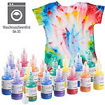 infactory 18er-Set Textilfarben in Gelb, Orange, Rot, Lila, Blau, Grün, je 30 ml infactory Textilfarben-Set