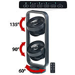 Carlo Milano Standventilator mit 2 Rotoren, 3 Stufen, Oszillation, Timer, 70 Watt Carlo Milano Multi-Ventilatoren