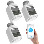 PEARL 3er-Set Programmierbares Heizkörper-Thermostat mit Bluetooth & App PEARL Programmierbare Heizkörperthermostate mit Bluetooth