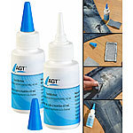 AGT 2er-Set Textilkleber, schnell trocknend und hitzebeständig, 2x 60 ml AGT Textilkleber