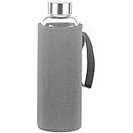 Rosenstein & Söhne Trinkflasche aus Borosilikat-Glas mit Neopren-Hülle, 750 ml, BPA-frei Rosenstein & Söhne Trinkflaschen aus Borosilikat-Glas