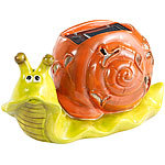 Lunartec LED-Solarleuchte "Schnecke" aus Keramik Lunartec LED-Solar-Schnecken