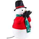 infactory Deko Schneemann mit Seifenlauge Kunst-Schneekanone infactory Selbstaufblasende Schneemänner