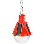 Lunartec Solar-LED-Partylicht im Birnendesign, mit Akkubetrieb, rotes Gehäuse Lunartec