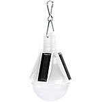 Lunartec Solar-LED-Partylicht im Birnendesign, mit Akkubetrieb, weißes Gehäuse Lunartec LED-Solar-Birnen