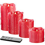Britesta Adventskranz mit roten LED-Kerzen, rot geschmückt Britesta