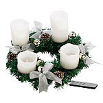 Britesta Adventskranz mit weißen LED-Kerzen, silbern geschmückt Britesta Adventskränze mit LED-Kerzen