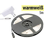 Lunartec LED-Streifen LE-500MN, 5 m, warmweiß, Innenbereich & Netzteil Lunartec LED-Lichtbänder