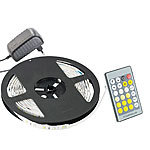 Lunartec LED-Streifen LE-500WMN, weiß/warmw., Innen, Netzteil, Fernbed Lunartec