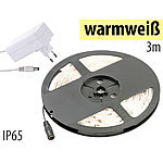 Lunartec LED-Streifen LE-300MA, 3 m, warmweiß mit Netzteil Lunartec LED-Lichtbänder