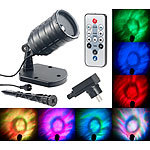 Lunartec LED-RGB-Projektor für Wellen-Licht-Effekte, Timer, Fernbedienung, IP65 Lunartec LED-RGB-Projektoren